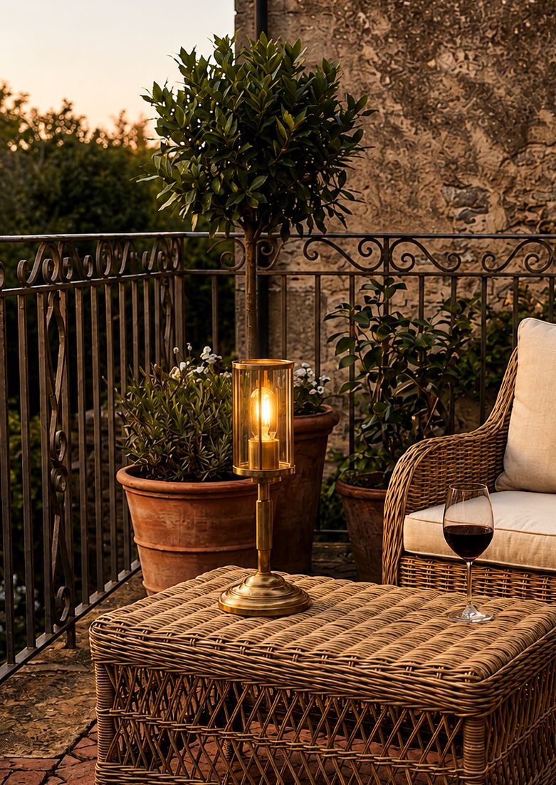 Goan terrace at dusk