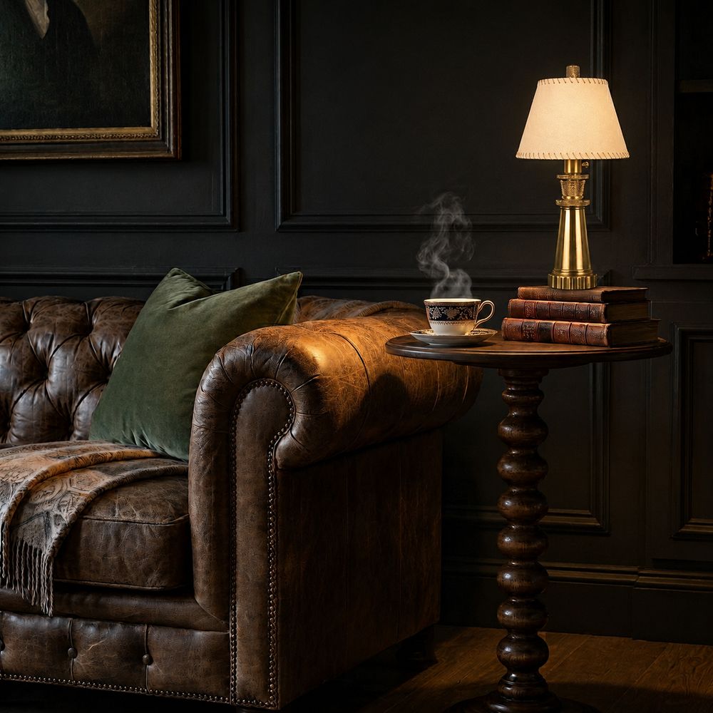 Reading chair and lamp